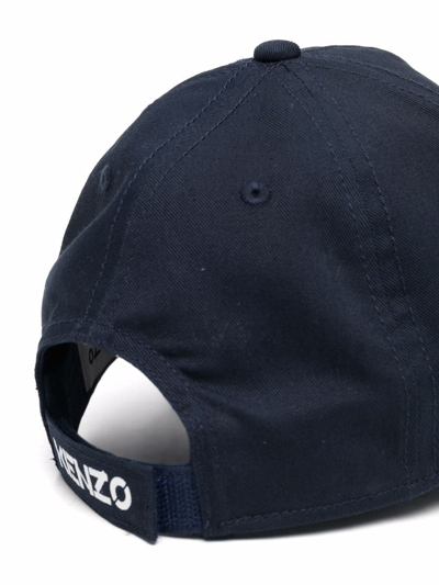 Shop Kenzo Logo-print Baseball Cap In Blue