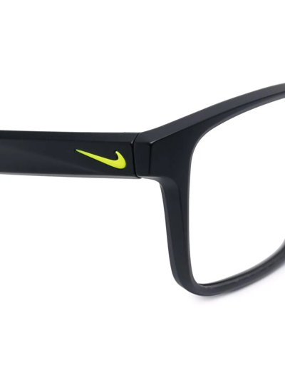 Shop Nike Logo Square-frame Glasses In Black
