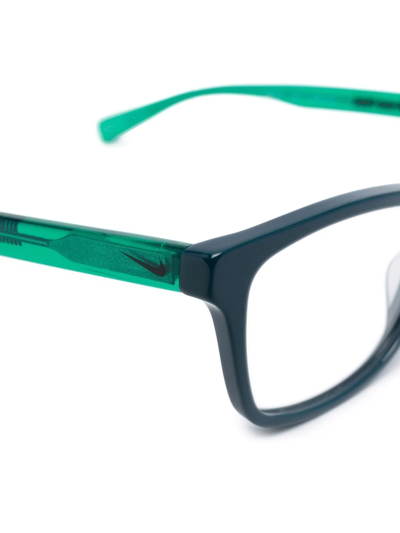 Shop Nike Two-tone Wayfarer-frame Glasses In Green