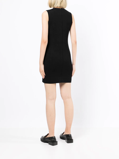 Shop Sportmax Patch-pocket Bodycon Dress In Black