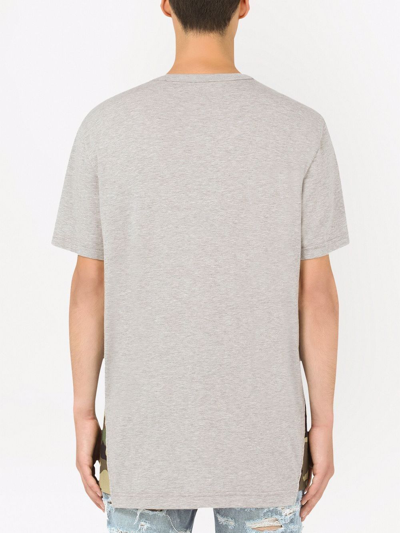 Shop Dolce & Gabbana Dg Print T-shirt In Grey
