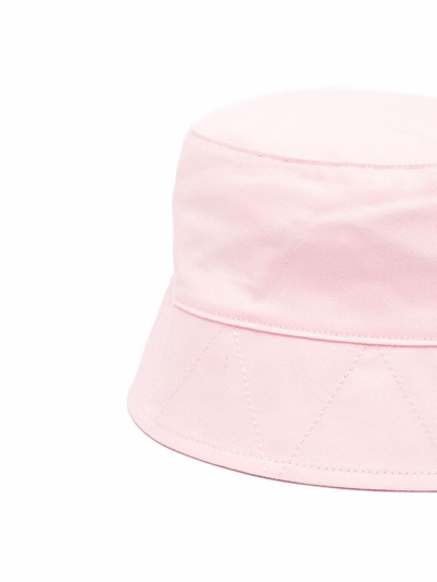 Shop Kenzo Embossed-logo Bucket Hat In Pink