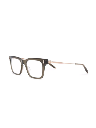 Shop Akoni Kepler Square-frame Glasses In Gold