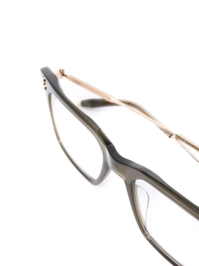 Shop Akoni Kepler Square-frame Glasses In Gold