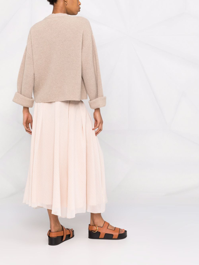 Shop Fabiana Filippi Cotton A-line Skirt In Pink