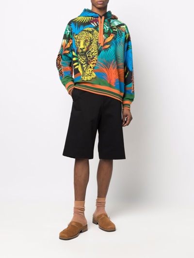 Shop Etro Cotton Over Shorts In Black