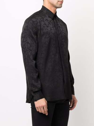 Shop Saint Laurent Cotton Shirt In Black