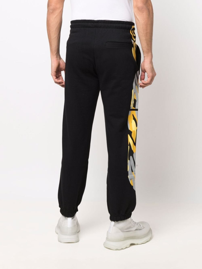 Shop Gcds Sports Trousers With Print In Yellow & Orange