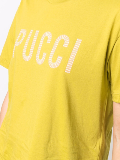Shop Emilio Pucci T-shirt With Print In Green