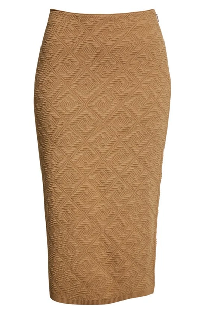 Shop Fendi Diagonal Ff Jacquard Sweater Skirt In F1flf-california