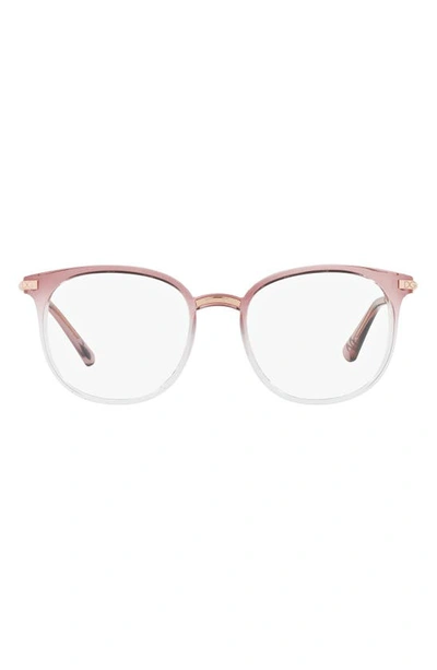 Shop Dolce & Gabbana 50mm Optical Glasses In Pink Pastel Gr/ Demo Lens