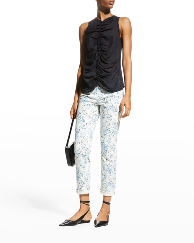 Shop Nydj Margot Girlfriend Jeans - Printed In Frosted Willow Va
