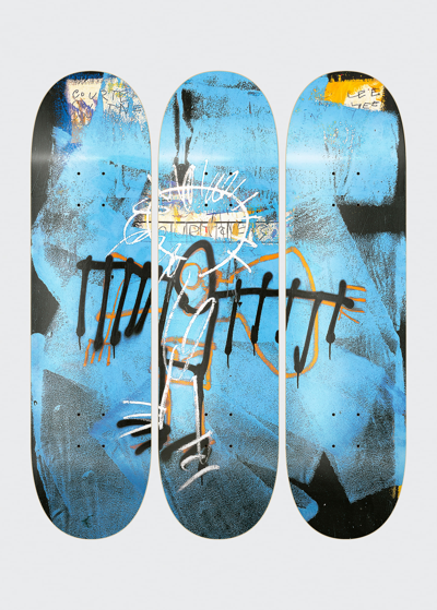 Shop The Skateroom Basquiat Untitled Angel By Jean-michel Basquiat Skateboard Wall Art, Set Of 3