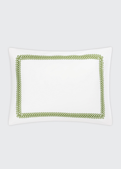 Shop Matouk Astor Braid King Sham In Grass