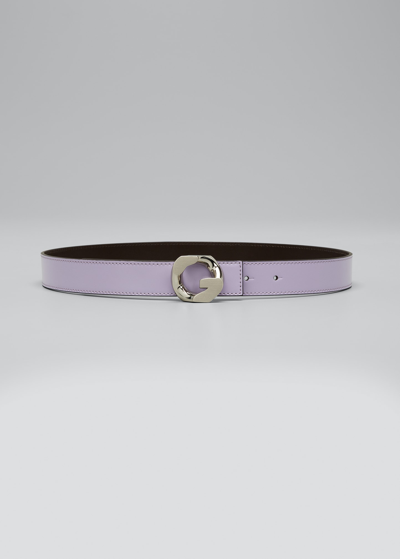 Shop Givenchy 30mm Reversible G-chain Belt In 540 Lilac