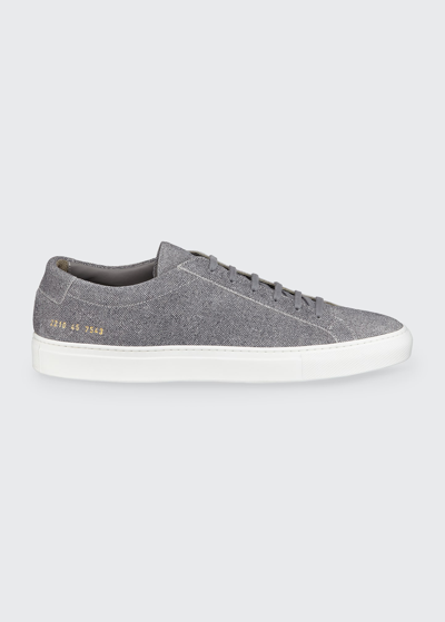 Shop Common Projects X B. Shop Men's Achilles Patterned Suede Low-top Sneakers In Dark Grey