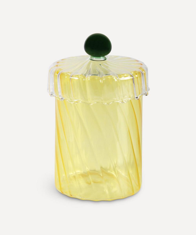 Shop Klevering Large Spiral Jar In Yellow