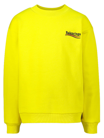 Shop Balenciaga Kids Sweatshirt In Yellow