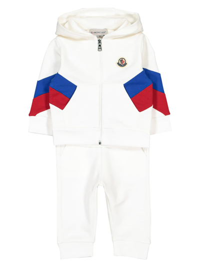 Moncler Babies' Kids Jogging Suit For Boys In White | ModeSens
