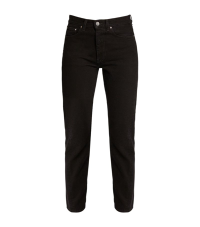 Shop Totême Toteme Twisted Seam Straight Jeans In Black