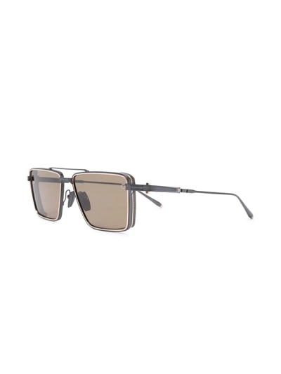 Shop Akoni Sprint Square-frame Sunglasses In Schwarz