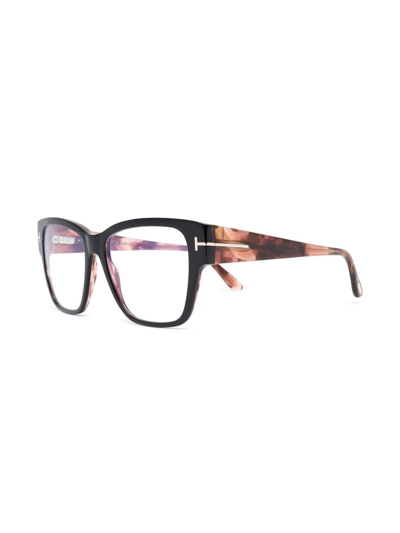Tom Ford Tortoise Square-frame Glasses In Schwarz