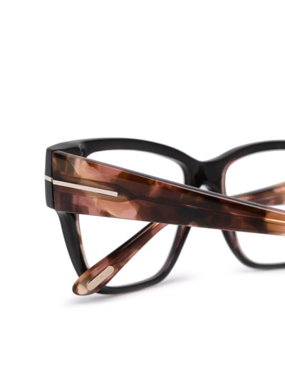 Tom Ford Tortoise Square-frame Glasses In Schwarz