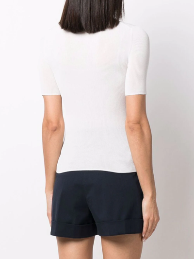 P.a.r.o.s.h Rome Knit Round Neck T-shirt In Weiss