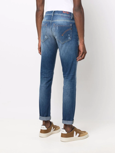 Dondup Stonewashed-finish Jeans In Blau