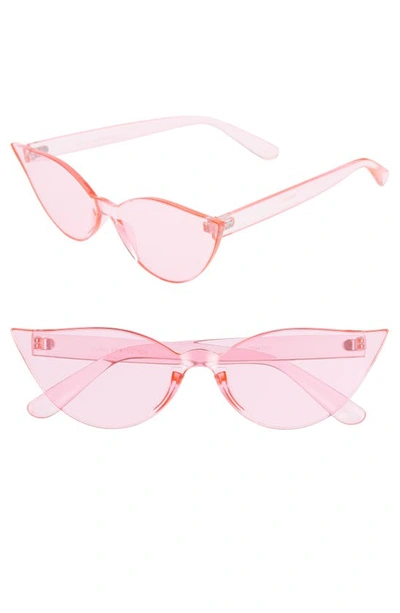 Shop Rad + Refined Mono Color Cat Eye Sunglasses In Pink