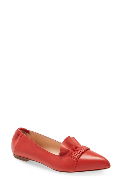 Shop Agl Attilio Giusti Leombruni Ruffle Ballet Flat In Flame