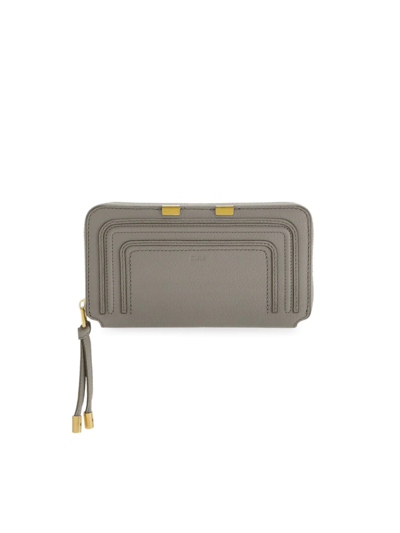 Shop Chloé Women's Marcie Long Zip Wallet In Cashmere Grey