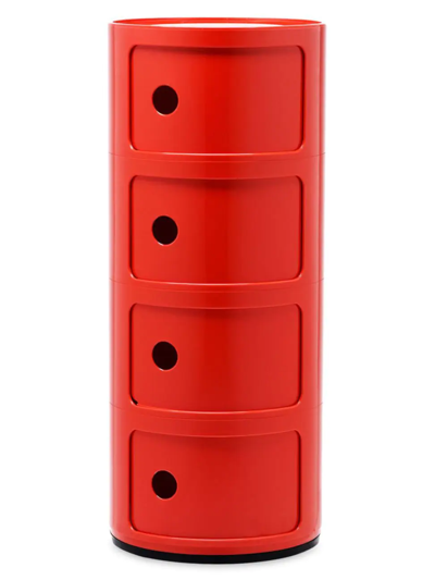Shop Kartell Componibilie Storage Unit In Red