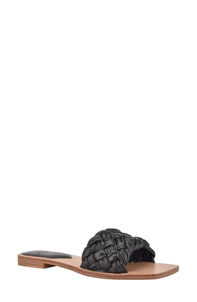 Shop Marc Fisher Ltd Reanna Slide Sandal In Black Leather