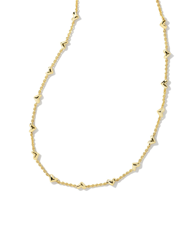 Shop Kendra Scott Haven Heart Strand Necklace In Gold