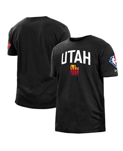 Shop New Era Men's  Black Utah Jazz 2021/22 City Edition Brushed Jersey T-shirt