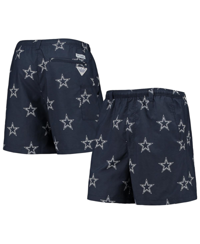 Shop Columbia Men's  Navy Dallas Cowboys Backcast Ii Omni-shade Swim Shorts