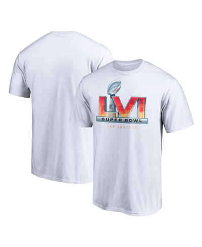 Shop Fanatics Men's  White Super Bowl Lvi High Logo T-shirt