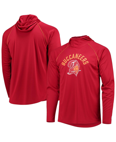 Starter Men's  Red Tampa Bay Buccaneers Throwback Raglan Hoodie Long Sleeve T-shirt In Red