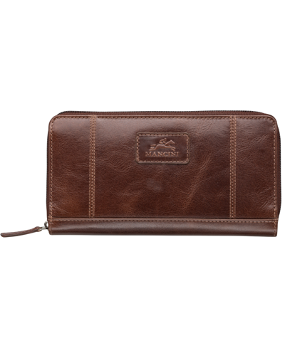 Shop Mancini Men's Casablanca Collection Clutch Wallet In Brown