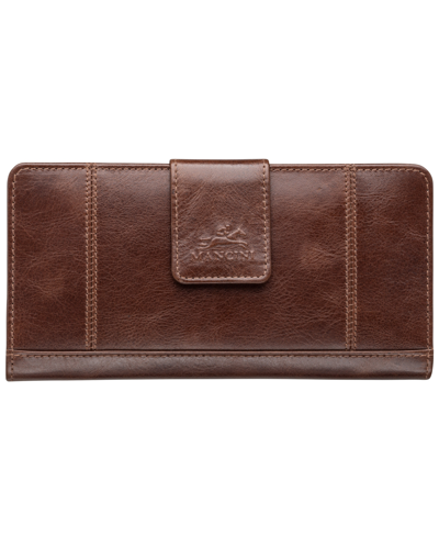 Shop Mancini Men's Casablanca Collection Clutch Wallet In Brown