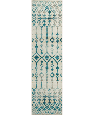 D Style Brisbane Br8 2'3" X 7'6" Runner Area Rug In Ivory