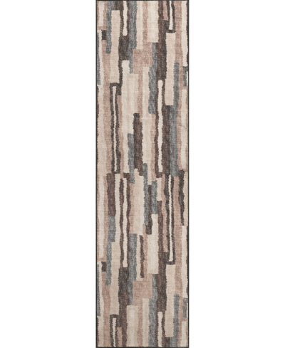 D Style Brisbane Br7 2'3" X 7'6" Runner Area Rug In Brown