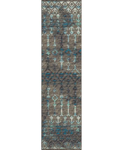 D Style Brisbane Br8 2'3" X 7'6" Runner Area Rug In Brown