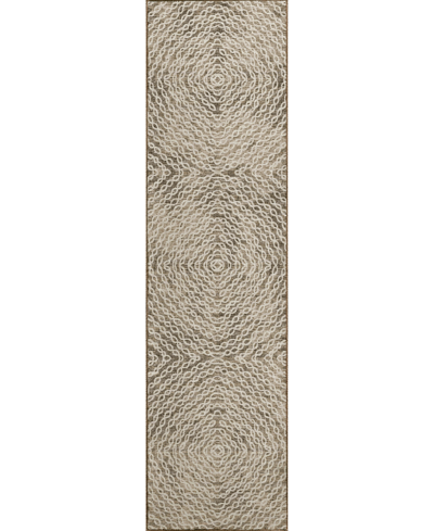 D Style Brisbane Br3 2'3" X 7'6" Runner Area Rug In Taupe