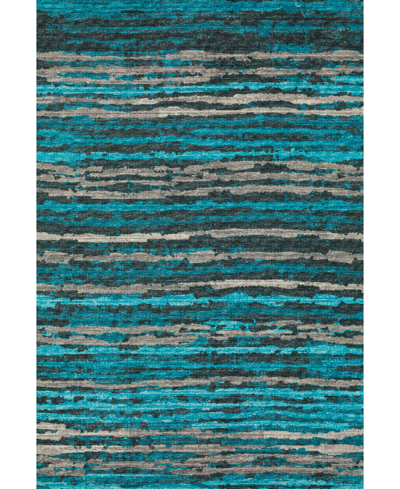 D Style Brisbane Washable Br4 3' X 5' Area Rug In Blue