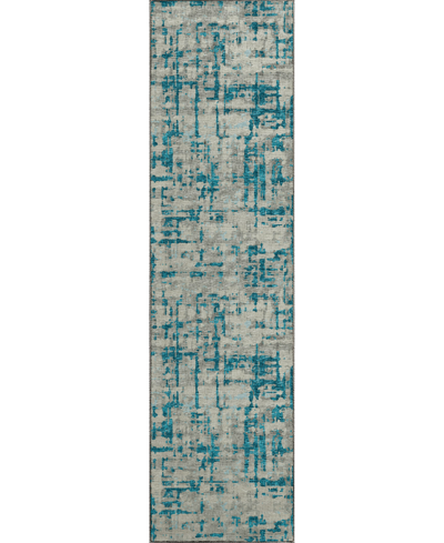 D Style Brisbane Washable Br5 2'3" X 7'6" Runner Area Rug In Teal