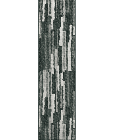 D Style Brisbane Br7 2'3" X 7'6" Runner Area Rug In Midnight