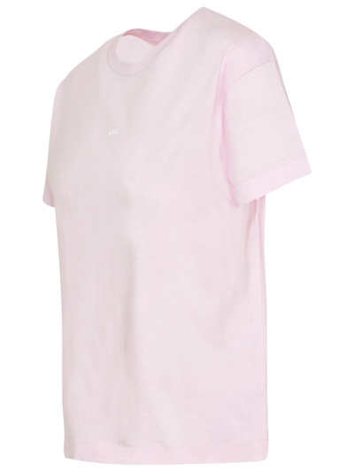 Shop Apc Pink Cotton Jade T-shirt
