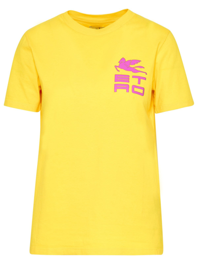 Shop Etro Yellow Cotton T-shirt